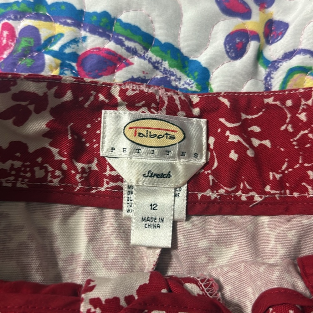 Talbots Printed Patterned Mini Stretch Skirt Size: 12 Length: 19.5” - Picture 5 of 6